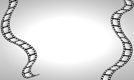 Photographic film on a gray background, vector art illustration.のイラスト素材
