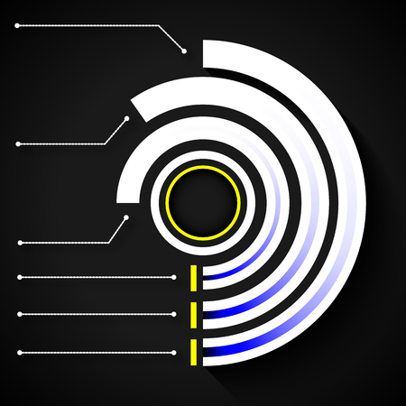 Concentric circular infographics, vector art illustration of the logo.のイラスト素材