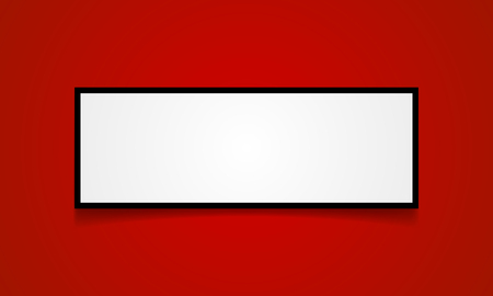 Blank paper on a red background, vector art illustration.のイラスト素材