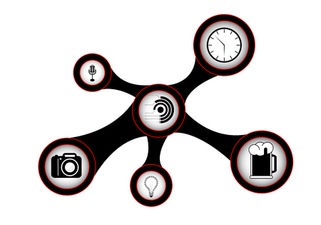 Logo design for infographics, vector art illustration.のイラスト素材