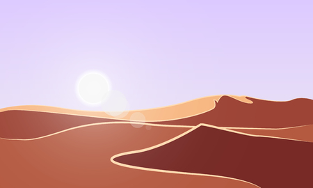 Abstract sunny background of the desert, vector art illustration.のイラスト素材