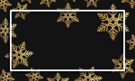 Christmas background with snowflakes, vector art illustration.のイラスト素材