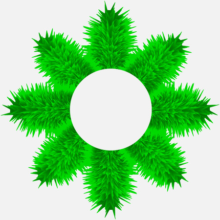 Circular white banner on white background, vector art illustration.のイラスト素材