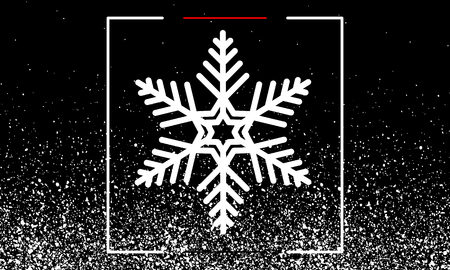 Tag in the wall in winter, vector art illustration.のイラスト素材