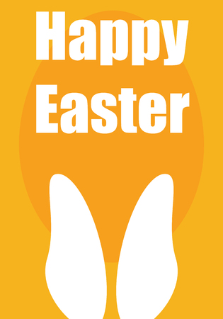 Ears of rabbit and egg in flat designのイラスト素材