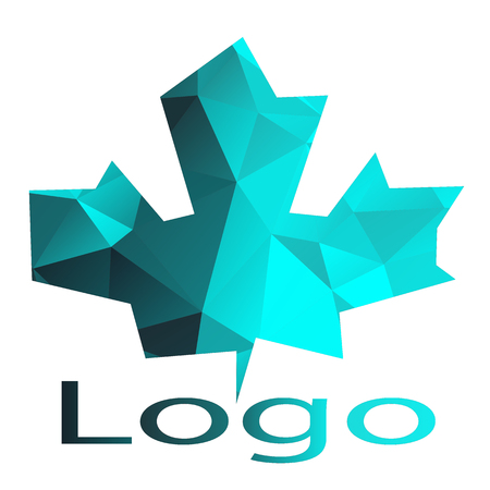 Triangular polygonal mineral logo, vector art illustration.のイラスト素材