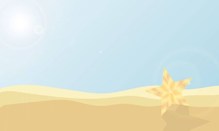 Seashore with starのイラスト素材