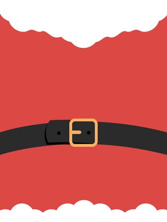 Santa Claus beard and belt background, vector art illustration.のイラスト素材