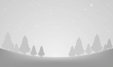 Gray winter landscape, vector art illustration.のイラスト素材