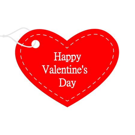 Heart rope sticker, vector art illustration.のイラスト素材