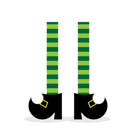 Feet for St Patricks Day on whiteのイラスト素材