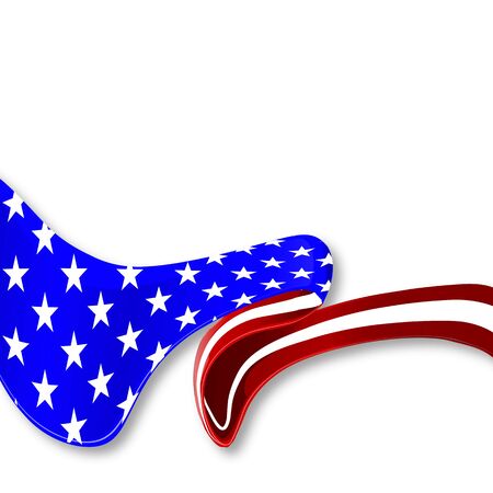 USA flag style ribbon, vector art illustration.のイラスト素材