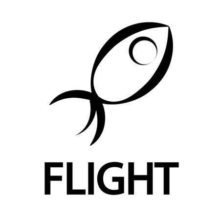 Rocket flight icon illustration.のイラスト素材