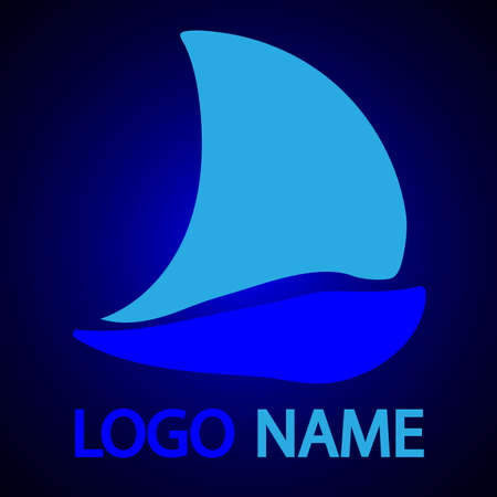 Sailing boat logo, vector art illustration.のイラスト素材