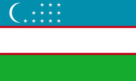 Uzbekistan flag background, art video illustration.のイラスト素材