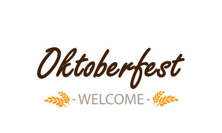 Typographic inscription Oktoberfest, vector art illustration.のイラスト素材