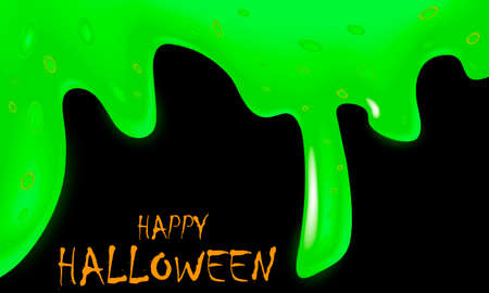 Oozing green slime for halloween, vector art illustration.のイラスト素材