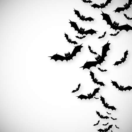 Flock of bats, vector art illustration.のイラスト素材