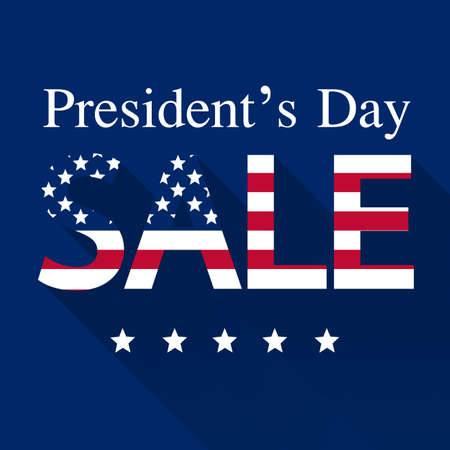 Presidents day discount sale banner, vector art illustration.のイラスト素材