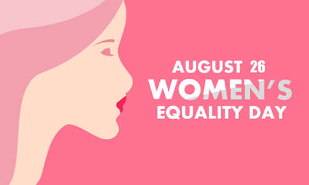 Side profile of the face for womens equality day, vector art illustration.のイラスト素材