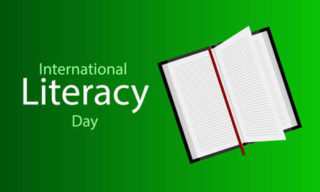 Book for international literacy day, vector art illustration.のイラスト素材