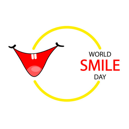 Logo for world smile day, vector art illustration.のイラスト素材
