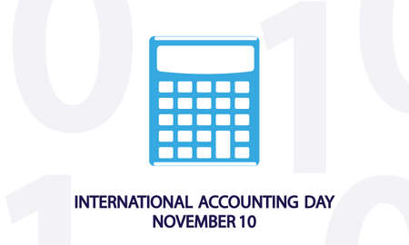 Calculator for International Day of Accountancy, vector art illustration.のイラスト素材