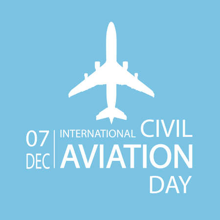 Plane for international civil aviation day, vector art illustration.のイラスト素材