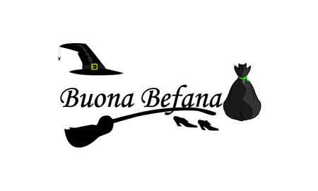Printing house for Buona Befana, vector art illustration.のイラスト素材