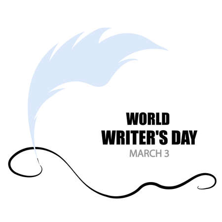 World writers day ink pen calligraphy, vector art illustration.のイラスト素材