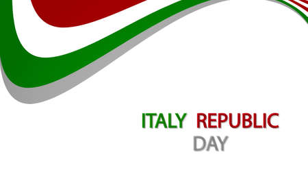 Italy republic day flag, vector art illustration.のイラスト素材