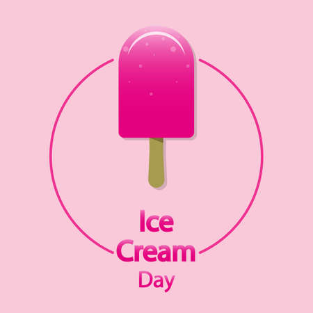 Ice cream day banner, vector art illustration.のイラスト素材