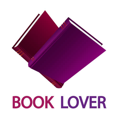 Book lovers day heart, vector art illustration.のイラスト素材