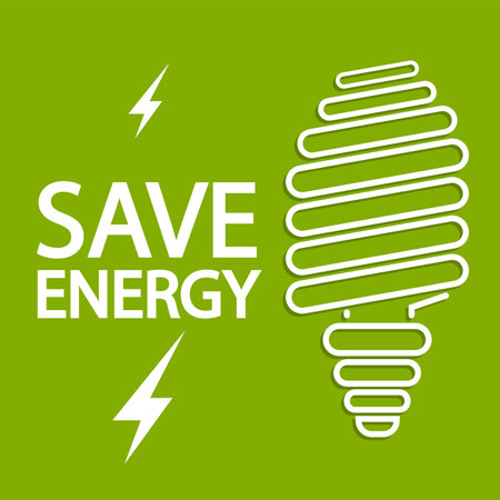 International day of energy saving light bulb, vector art illustration.のイラスト素材