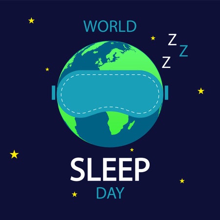 <p>World Sleep Day planet sleep mask, vector art illustration.</p>のイラスト素材