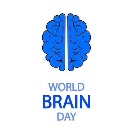 Brain day world banner, vector art illustration.のイラスト素材