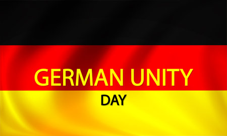 German unity day flag, vector art illustration.のイラスト素材