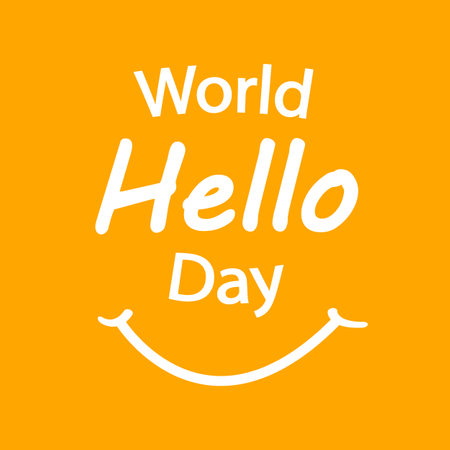 Hello day world typography, vector art illustration.のイラスト素材