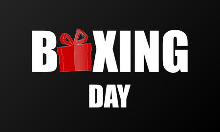 Boxing day banner typography, vector art illustration.のイラスト素材