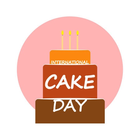 Cake day International holiday, vector art illustration.のイラスト素材