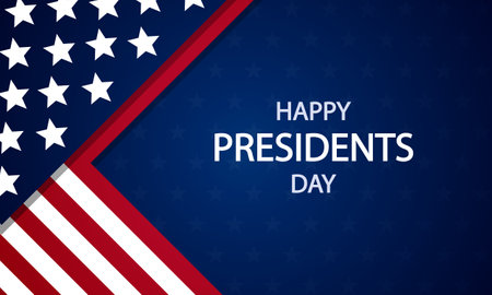 Presidents happy day banner, vector art illustration.のイラスト素材