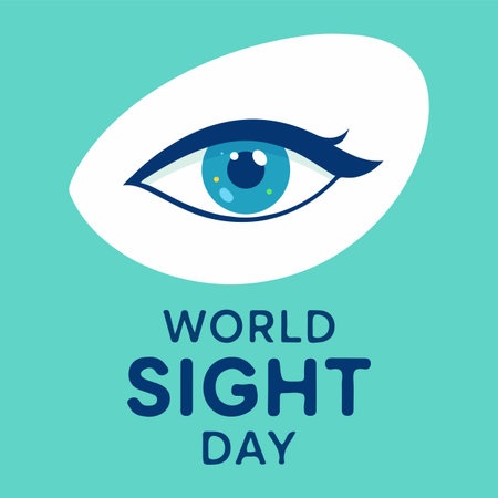 Sight world day eye typography, vector art illustration.のイラスト素材