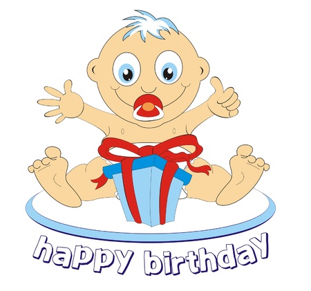 Baby birthdayのイラスト素材