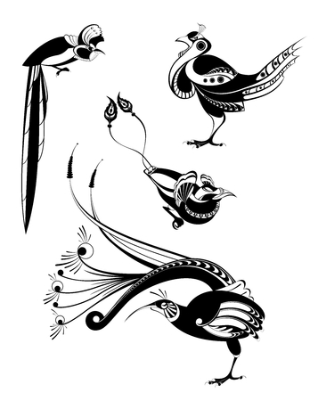 Vector original art bird silhouettes collection for design のイラスト素材