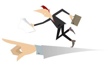 Chief directs to his employeeのイラスト素材