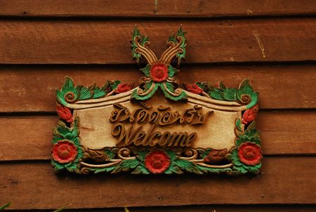 welcome signの写真素材