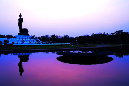 buddha silhouetteの写真素材