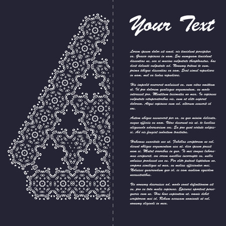 Vintage style brochure template design with modern art eastern elements and ornament, pages layouts in color, classic colors and creative solutions for design and decoration - postcard, menus and moreのイラスト素材