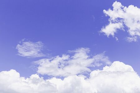The sky is blue with cloudsの写真素材