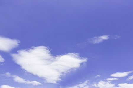 The sky is blue with cloudsの写真素材